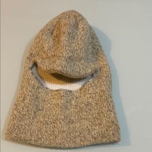 Vintage pure  wool oatmeal Knit Balaclava unisex by Knit Outerwear